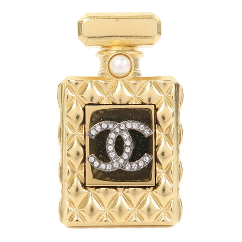 CHANEL CC Brooch Metal Gold v3