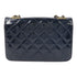 CHANEL CC GHW WOC Wallet On Chain Shoulder Bag Patent Leather Navy