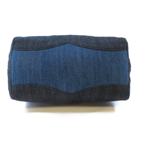 CHANELCC GHW Shoulder Tote Bag Denim Blue