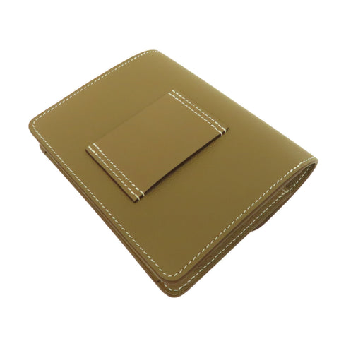 HERMES GHW Roulis Slim Wallet Evercolor Leather Stamp U 18 Etoupe Grey