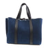 Valentino SHW Tote Shoulder Bag Suede Leather Denim Blue