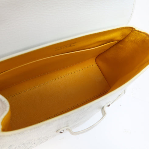 GOYARD SHW Saigon 2 Way Bag Coated Canvas/Leather White