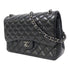 CHANEL Quilted CC SHW Classic Flap 30cm Shoulder Bag Lambskin Leather Black