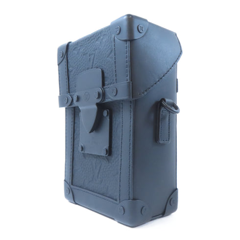 LOUIS VUITTON LV Vertical Trunk Shoulder Bag M82070 Monogram Taurillon Black