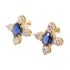 FINE JEWELRY 0.91ct Sapphire 0.72ct Diamond Earrings 18K Yellow Gold
