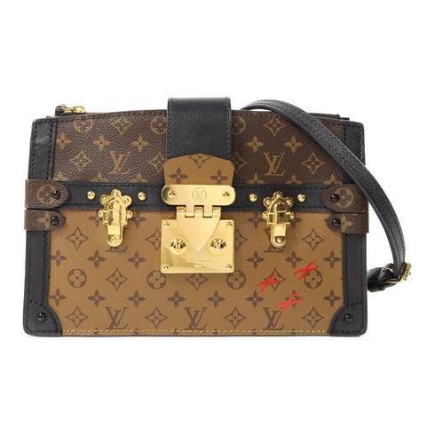 LOUIS VUITTON LV GHW Trunk Clutch Crossbody Shoulder Bag M43596 Monogram Brown