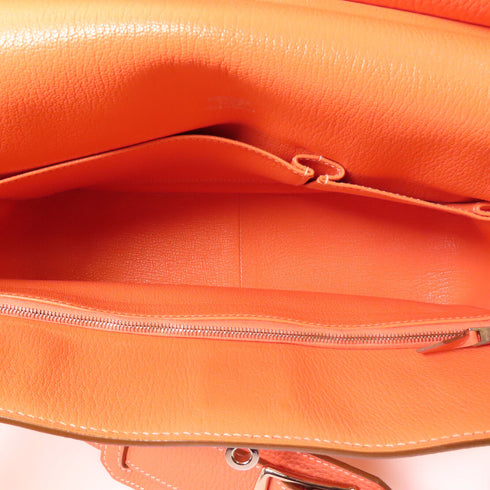 HERMES PHW Jypsiere 34 Shoulder Bag Clemence Leather Crevette/Pink