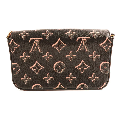 LOUIS VUITTON LV GHW Felicie Strap & Go Shoulder Bag M81471 Monogram Black/Pink