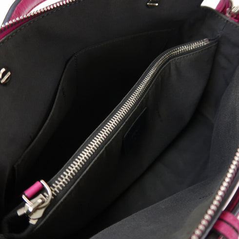 FENDI SHW By The Way 2Way Shoulder Bag Handbag 8BL12-1D5 Lambskin Leather Purple