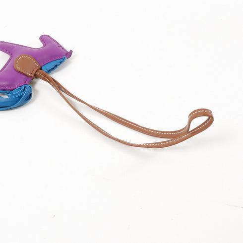 HERMES Rodeo PM Charm Veau Swift Leather Anemone/Colvert/Gold/Purple/Green/Brown