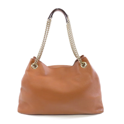 GUCCI GG GHW Soho Chain Shoulder Bag 308982 Calfskin Leather Brown