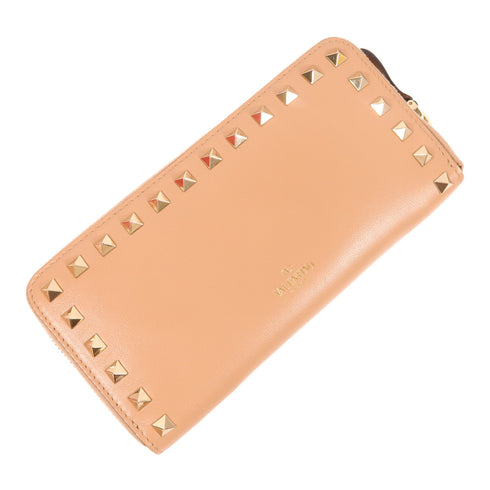 Valentino GHW Long Wallet KWOP0645BOL Leather Beige