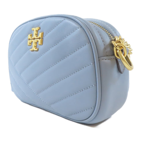 Tory Burch GHW Shoulder Crossbody Bag Calfskin Leather Light Blue
