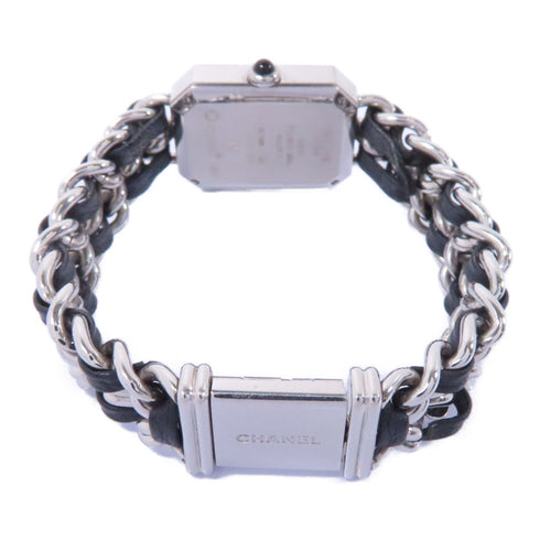 CHANEL CC Premiere M Quartz Watch H0451 Stainless Steel Black