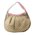 GUCCI GG GHW Sukey Hobo Shoulder Bag 232955 Canvas Brown/Pink