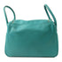 HERMES PHW Lindy 30 2 Way Shoulder Handbag Swift Leather Bleu Paon Green