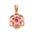 Jewelry Ruby 0.8ct Diamond Pendant Top 18K Rose Gold