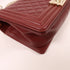 CHANEL CC GHW Boy 25 Chain Shoulder Bag Lambskin Leather Bordeaux Color