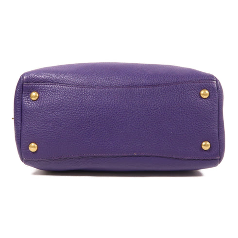 PRADA GHW Vitello Daino Shoulder Bag B3091M Leather Purple