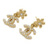 CHANEL CC Earrings Metal Gold v4