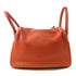 HERMES PHW Lindy 30 2 Way Shoulder Bag Taurillon Clemence Leather Orange