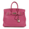 HERMES PHW Birkin 25 Hand Bag Togo Leather Tosca