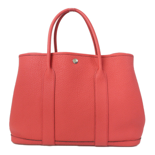 HERMES PHW Garden Party PM Handbag/Tote Bag Negonda Leather Bougainvillier