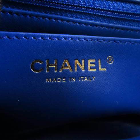 CHANEL Quilted CC GHW Mini Square Chain Shoulder Bag AS1786 Leather Blue