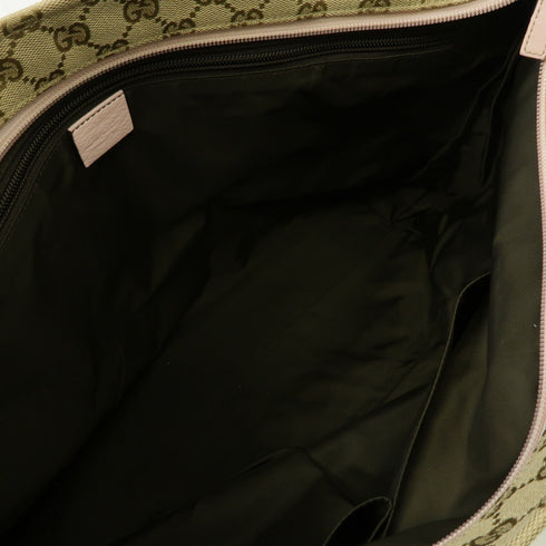 GUCCI GG GHW Tote Bag Handbag 155524 Canvas Brown/Pink