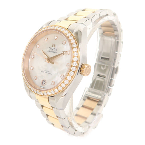 OMEGA Seamaster Aqua Terra Automatic Watch 18K Gold/Stainless Steel Pearl