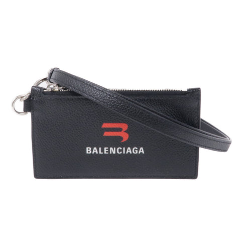 BALENCIAGA SHW Card Case 594548.1069 Calfskin Leather Black