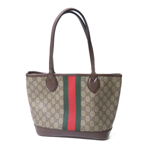 GUCCI GG Tote Bag PVC Coated Canvas 726762 Brown