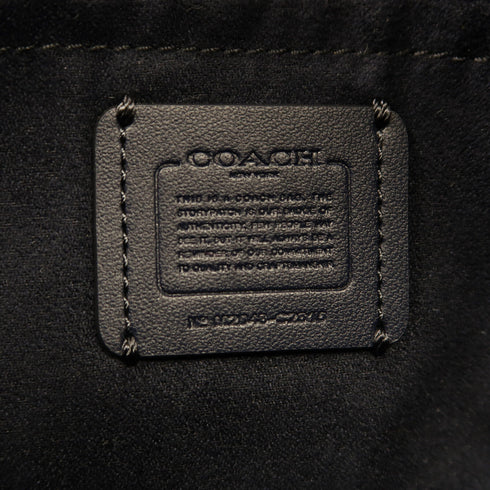 COACH GHW Shoulder Bag C2815 Calfskin Leather Green