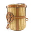 TORY BURCH GHW Miller Wicker Bucket Shoulder Bag Rattan/Leather Brown