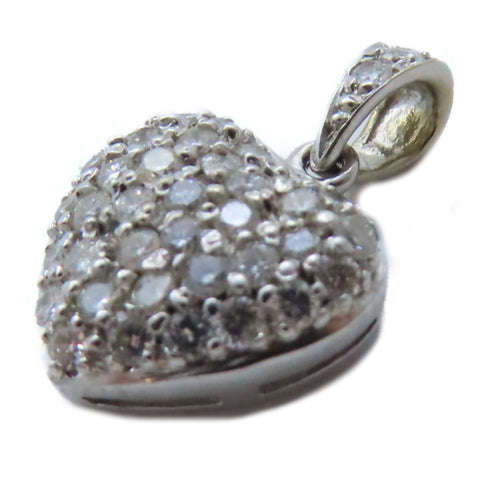 JEWELRY Diamond 1.4g Pendant Top 18K White Gold Silver