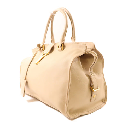 SAINT LAURENT YSL GHW Y Line Handbag 311208 BJ50J Calfskin Leather Beige