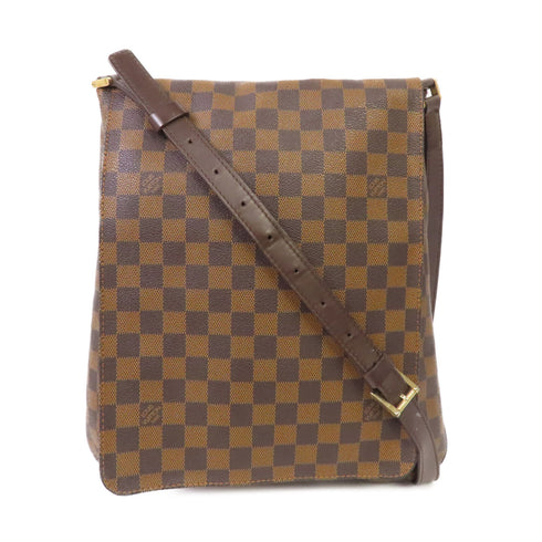LOUIS VUITTON LV GHW Musette Shoulder Bag N51302 Damier Ebene Brown