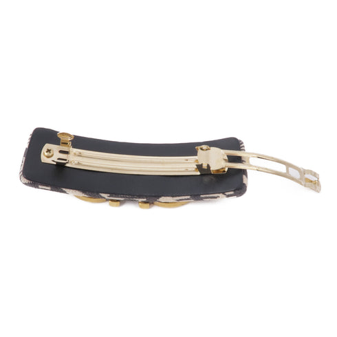 SALVATORE FERRAGAMO Hairpin Metal/Canvas Brown