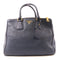 PRADA GHW Handbag Calfskin Leather Navy BN2420
