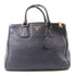 PRADA GHW Handbag Calfskin Leather Navy BN2420
