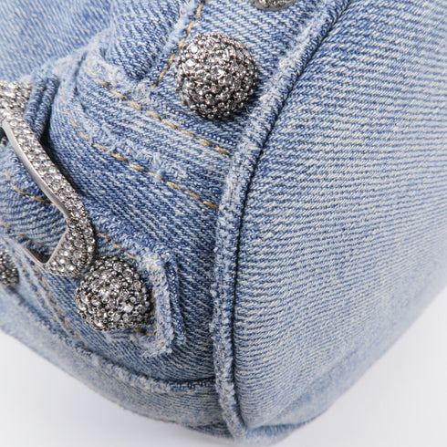 BALENCIAGA SHW Le Cagole Shoulder Bag 702431 Denim Blue