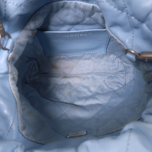 CHANEL CC SHW Chanel 22 Mini Chain Shoulder Bag Calfskin Leather Blue