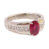FINE JEWELRY 1.177ct Ruby 0.35ct Diamond Ring PT900 Platinum US#5.25