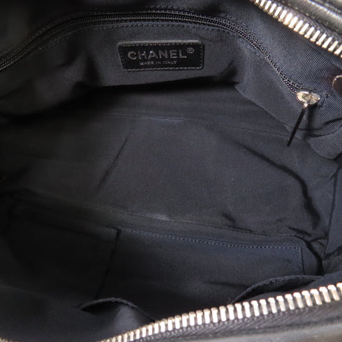 CHANEL CC SHW Bubble Chain Shoulder Bag Lambskin Leather Black