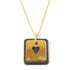 HERMES As De Coeur Pendant Necklace Veau Swift/Metal Gold/Noir