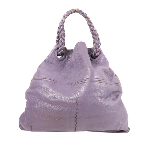 BOTTEGA VENETA BV Tote Bag Handbag Calfskin Leather Purple
