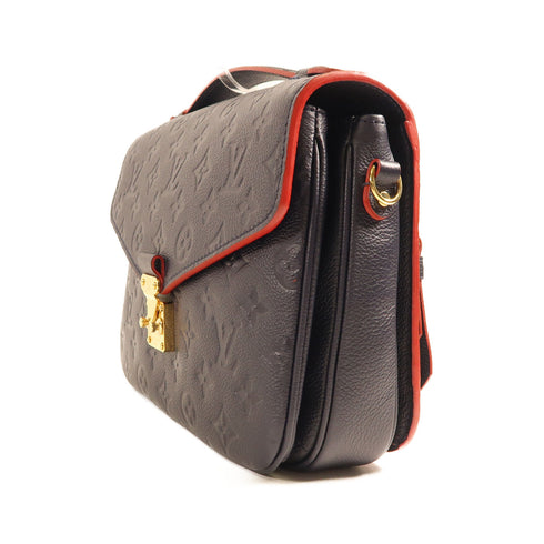 LOUIS VUITTON LV GHW Pochette Metis 2 Way Bag M44071 Monogram Empreinte Navy v4
