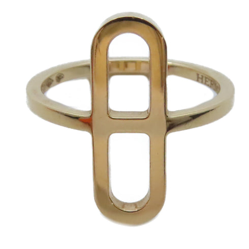 HERMES Ever Chain D'ancre Ring 18K Yellow Gold US#6
