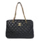 CHANEL Quilted CC GHW 2Way Chain Shoulder Bag Calfskin Leather Black