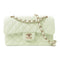 CHANEL CC GHW Classic 23 Chain Shoulder Bag Calfskin Leather Mint Green